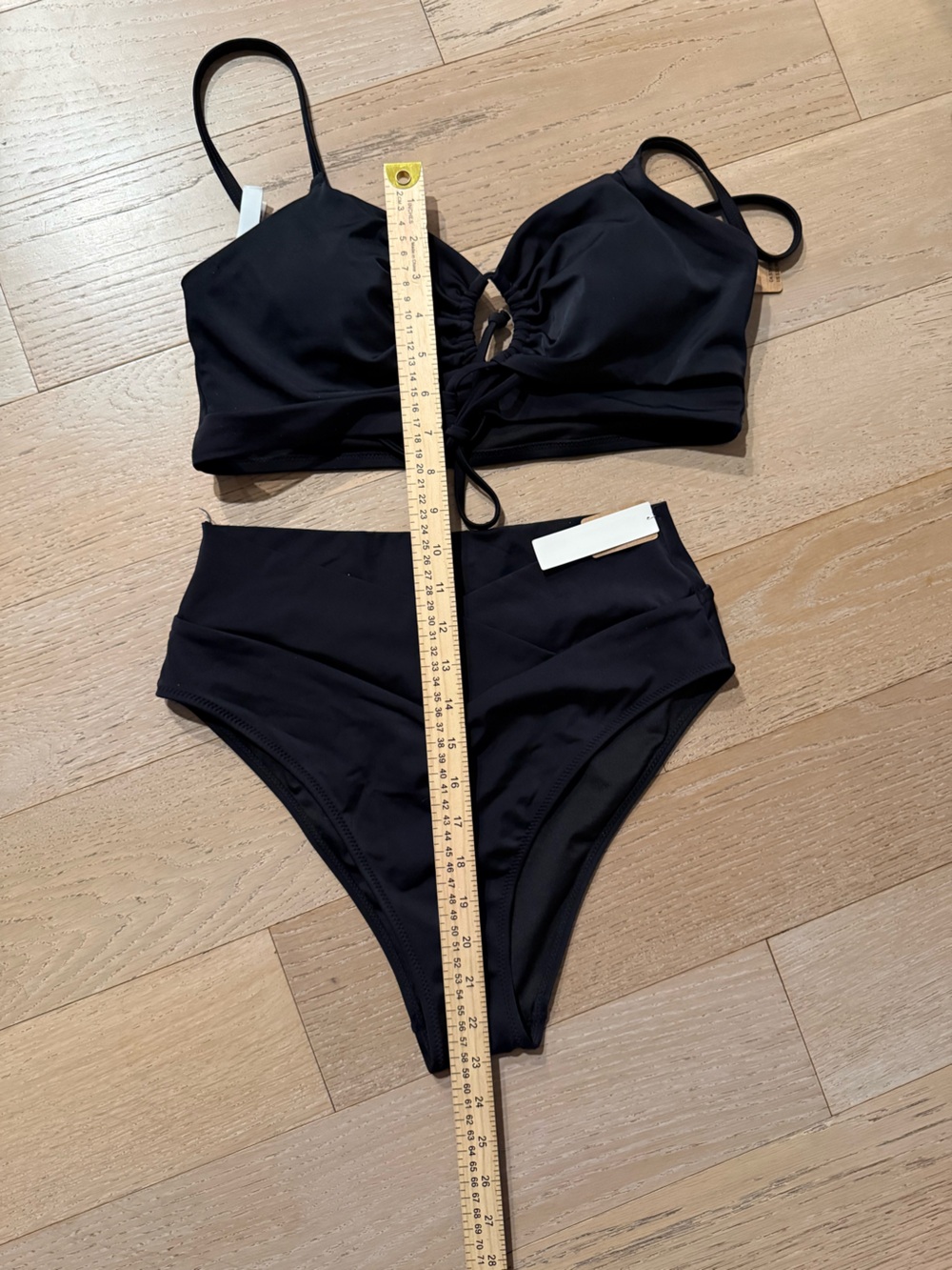NWT VS Pink Bikini size large | black wrap bikini resort wear vacation - Picture 9 of 9